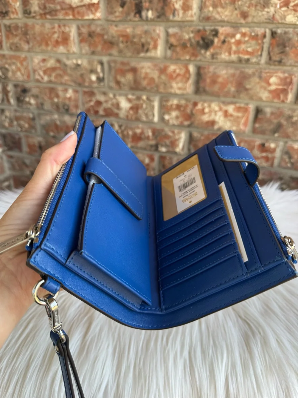 Michael Kors Blue Ombre Signature Wristlet